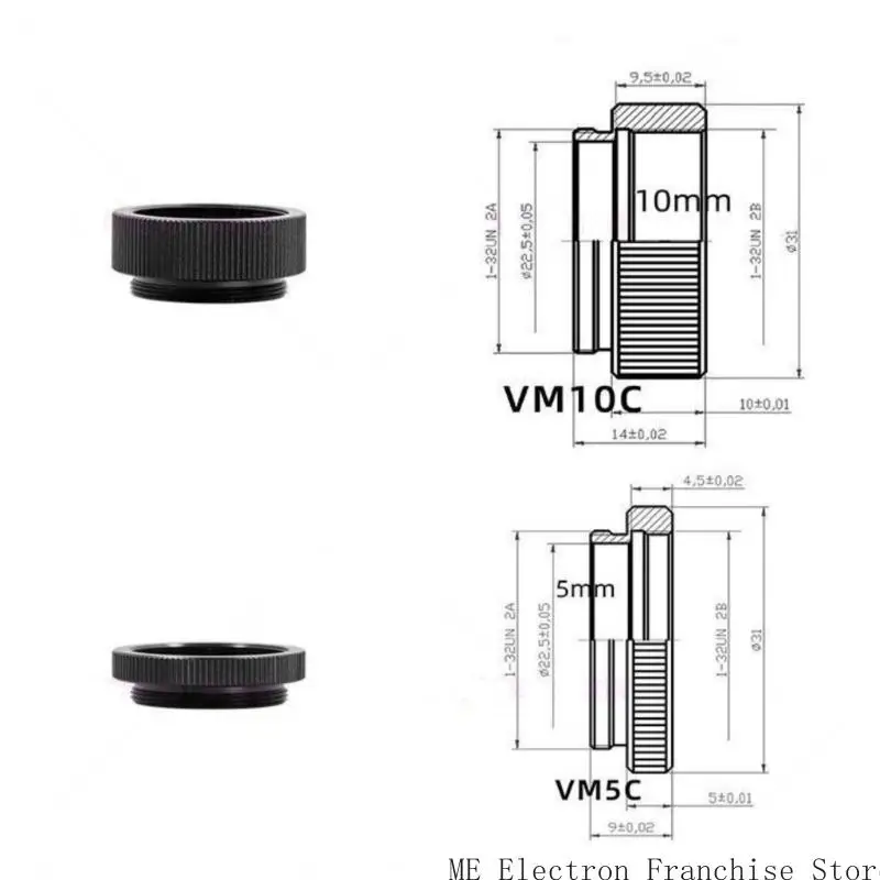 T5ea Industrial Grade 5mm 10mm C a CS Montar anéis espaçadores para aplicação conversão lentes câmera