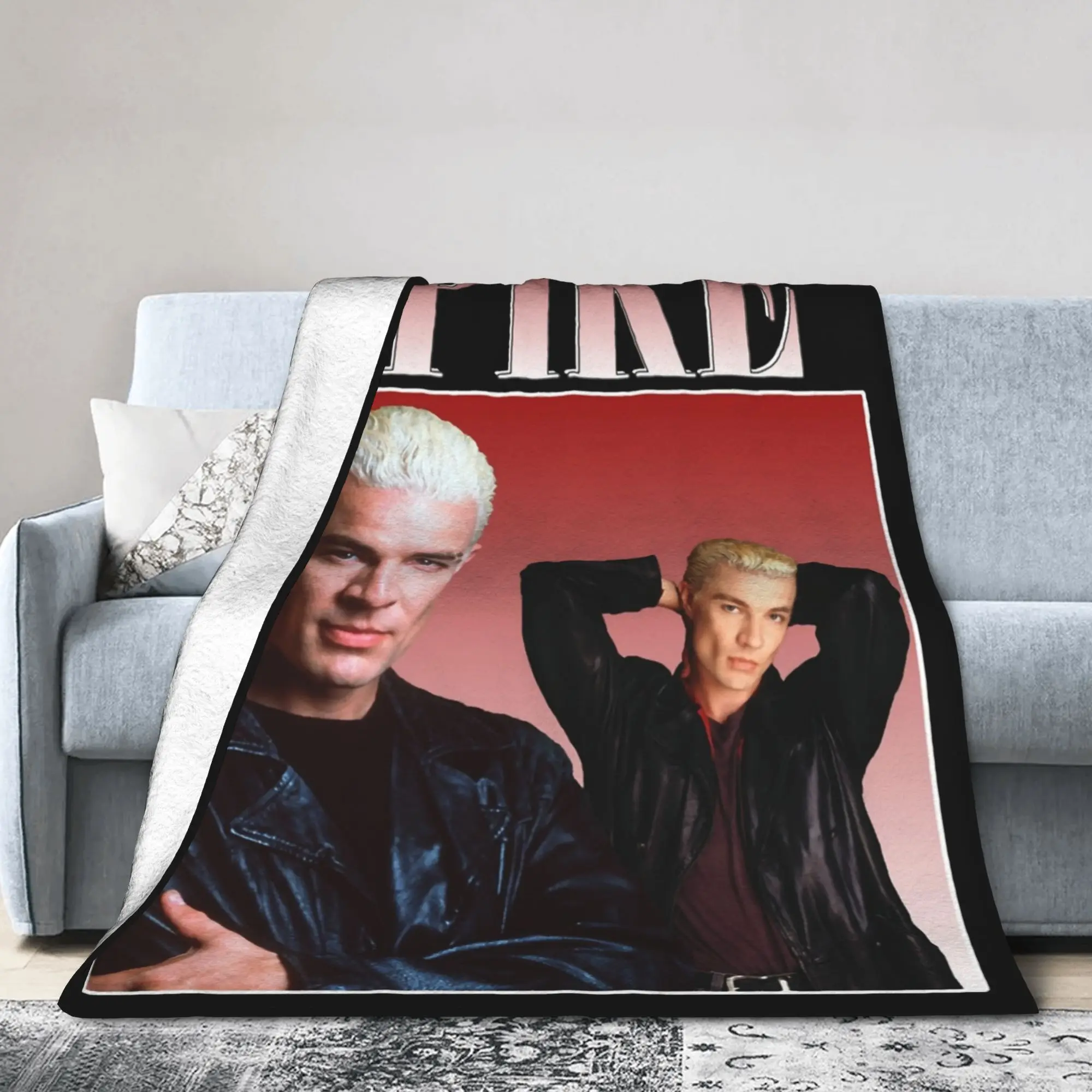 Spike Buffys The Vampires Slayers Blankets Fleece Decoration  Lightweight Thin Throw Blanket for Bedding Couch Bedding Throws