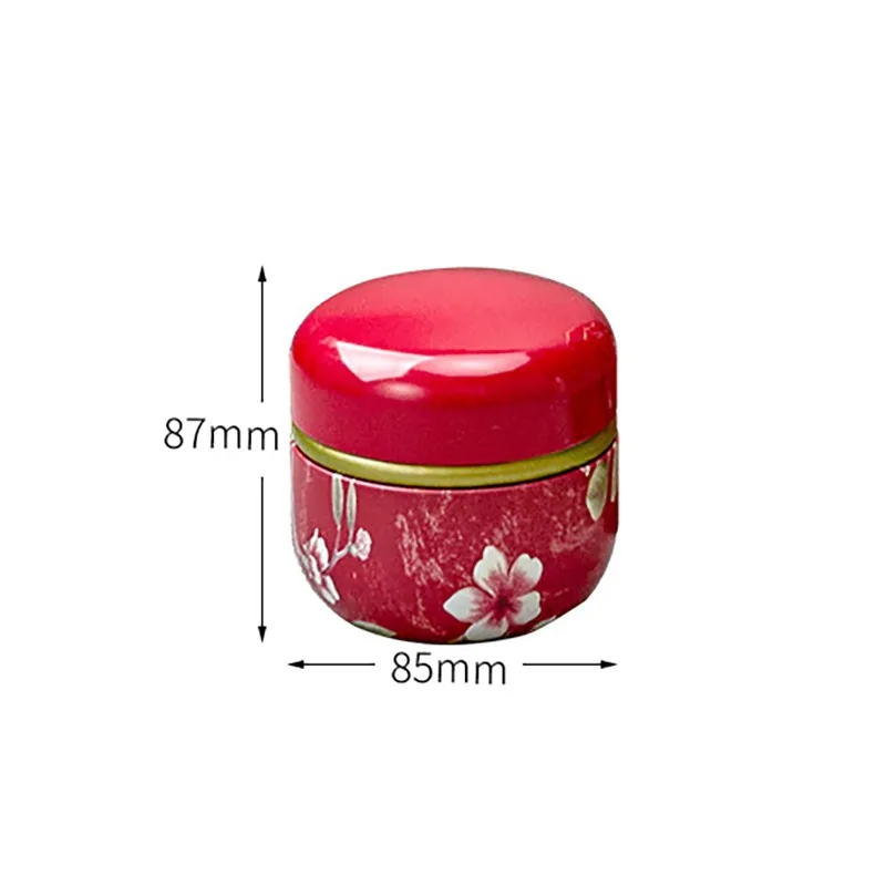 Tea Tin Can - Airproof Tinplate Storage Container for Coffee, Tea, Treats, Gift Packaging (85x87mm)