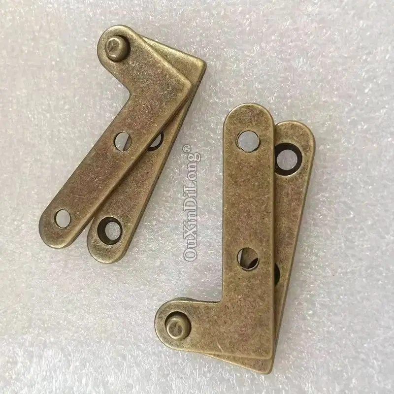 

Retro 4Pairs Solid Pure Brass Door Pivot Hinges Invisible Hidden Cabinet Hinges Insert Furniture Door Hinges Install Up & Down