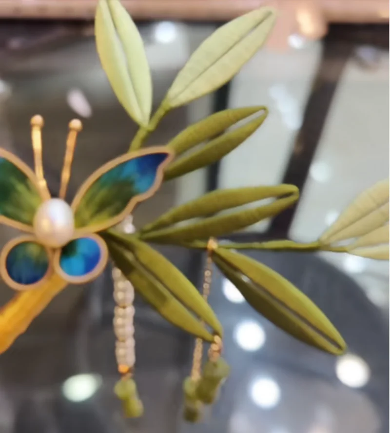 

customized Handmade Velvet Flower Wrapped Hairpin Chinese Style Original Intangible Cultural Heritage Hair Accessories for Women