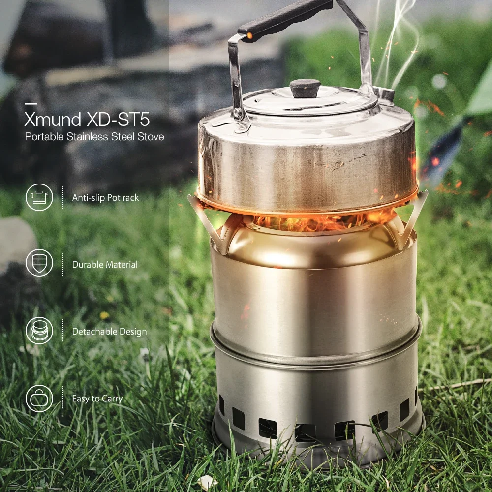 

Outdoor Wood Stove Backpacking Portable Survival Wood Burning Camping Stove