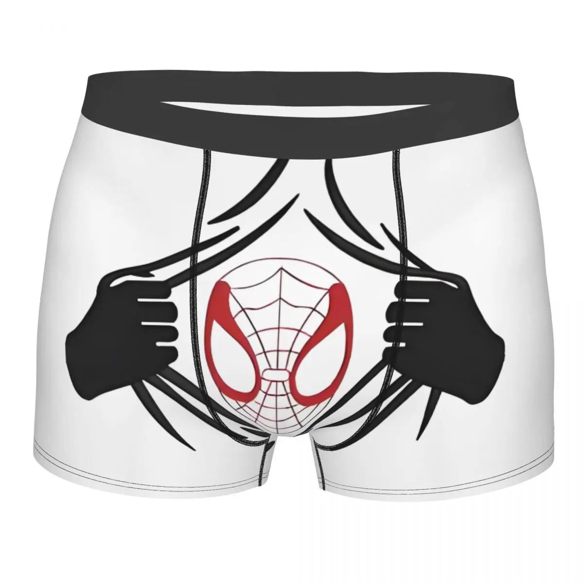 

Нижнее белье «Человек-паук» на заказ, мужские дышащие трусы-боксеры с супергероями, шорты, мягкие трусы для мужчин
