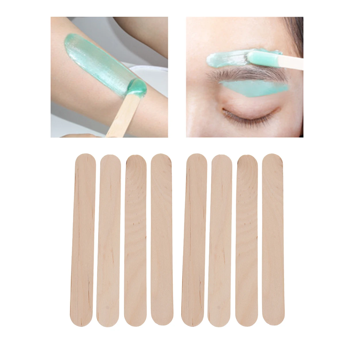 

50 Pcs Wax Sticks Wooden Spatula Applicator Hair Removal Tongue Depressors Ideal Salon Home Use Safe Durable Wax Applyingsticks