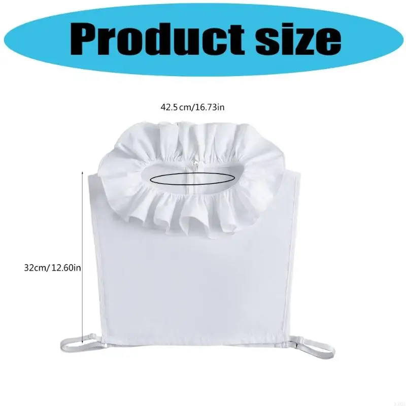 Ruffle False Collar Arm Sleeves Set Clothing Accessories for Office Women Wear