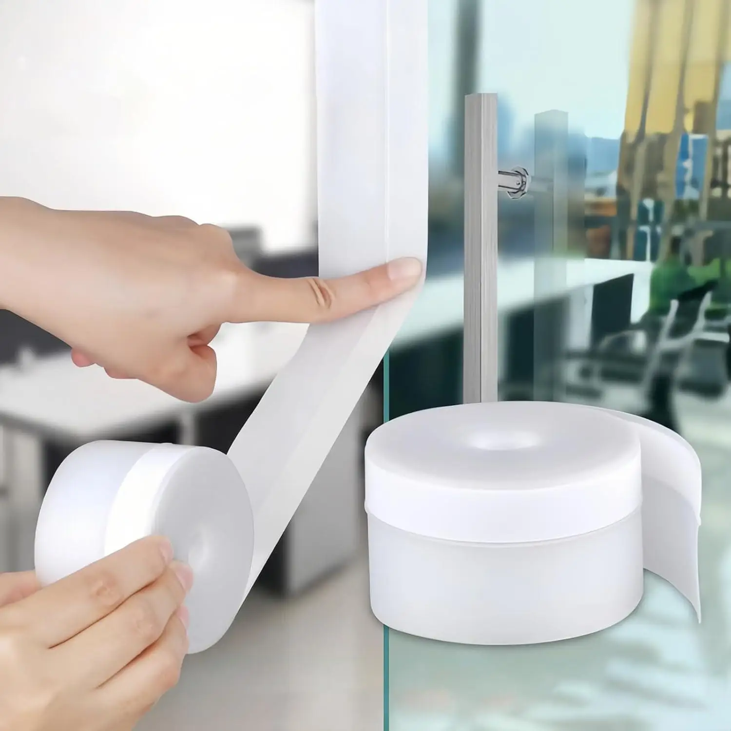 شريط عزل من السيليكون الشفاف، شريط لاصق قوي عازل للصوت للأبواب والنوافذ المقاومة للرياح #1