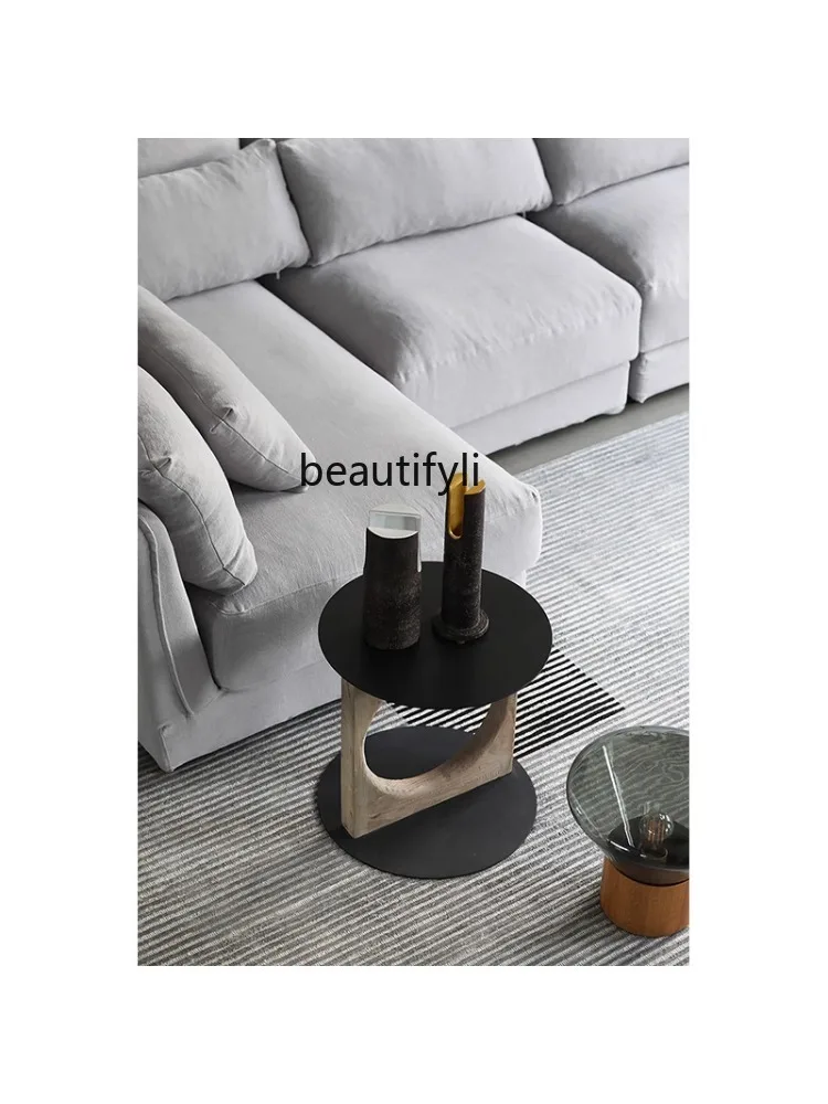 Nordic Style Light Luxury Tea Table Living Room Home  Creative Coffee Table TV Cabinet Combination round Coffee Table Furniture