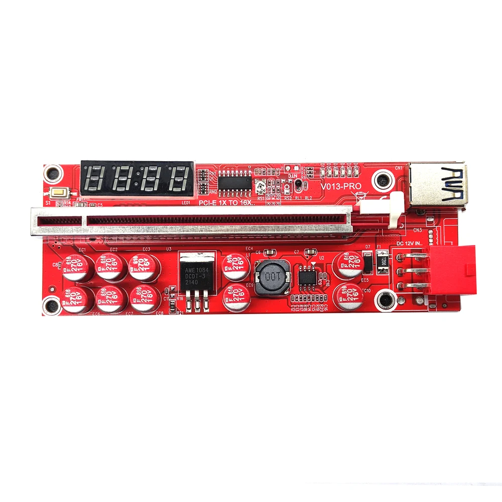 비디오 카드 라이저용 PCIE 라이저 013 카보 라이저, PCI 익스프레스 x16 확장기, SATA에서 6 핀 전원 USB3.0 케이블, 채굴용, V013 Pro, 6PCs