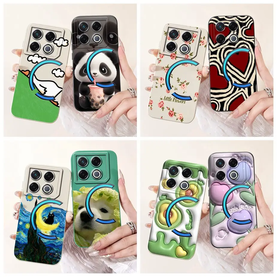 For Infinix GT 20 Pro 5G Case X6871 Cute Funny Cartoon Cover Shockproof Soft TPU Phone Case For  Infinix GT 20 Pro GT20Pro Shell