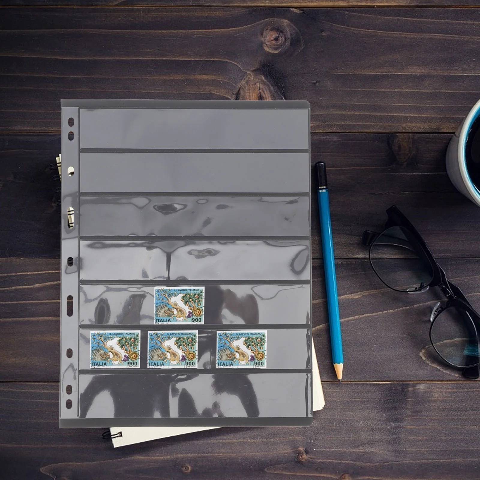 10pcs Album Pages Seven Rows Premium Clear Plastic For Long-Term Coin Storage Reusable Erasable Smooth Inserts