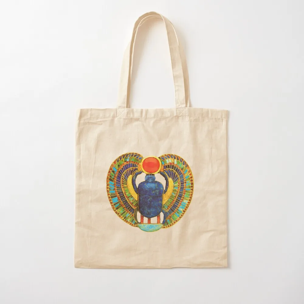 Khepri, The Egyptian Scarab, The Early Morning Sun God, Represents Rejuvenation. Hearts For Love Transformational Art Tote Bag