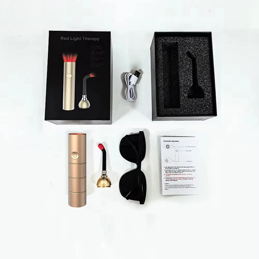 Red Light Therapy เย็นเจ็บอุปกรณ์สําหรับปวดปาก Treatment LED Light Therapy เครื่อง 660nm 850nm ใกล้อินฟราเรด Skin Care Wand