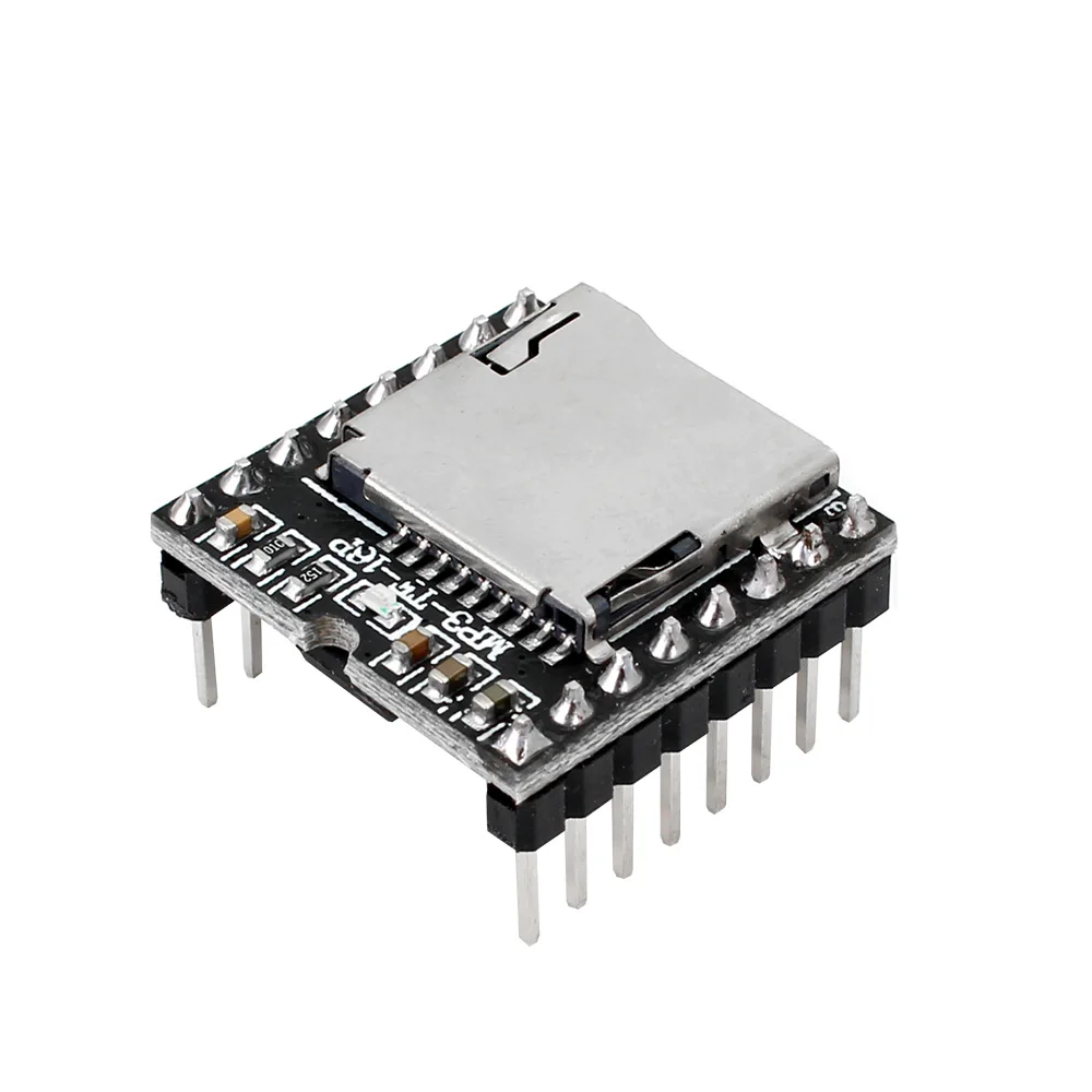 DFPlayer Mini MP3 DF Player Module Board MP3 Audio Voice Decode Boards for Arduino Supporting TF Card U-Disk IO/Serial Port/AD