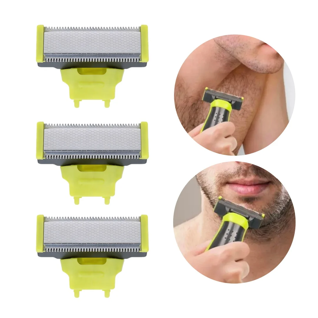 298--MLG Electric Shaver Replacement Heads, Washable Razor Blades for Men, 1/2/3 PCS