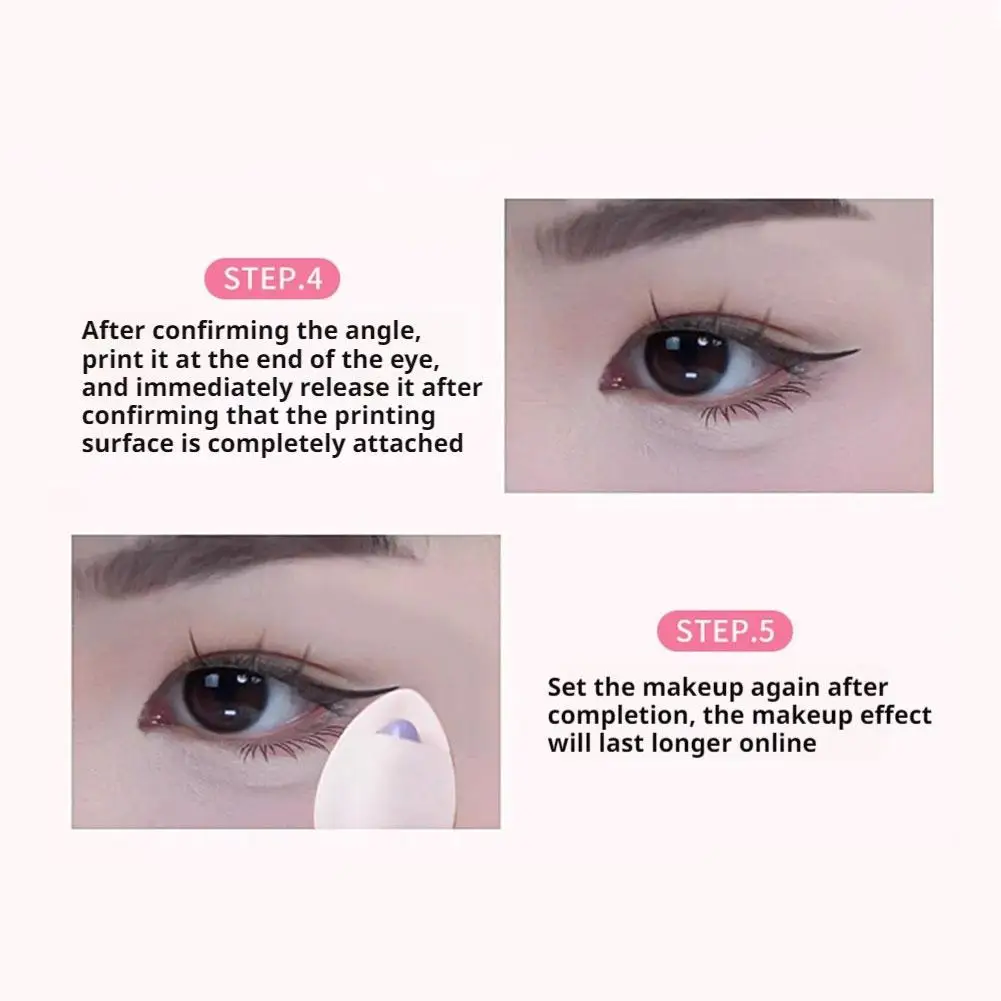 1/2 Stuks Zwart Bruin Geïntegreerde Eyeliner Stempel Pen Langdurige Vlekvrije Make-up Sneldrogende Geïntegreerde Eyeliner Stempel