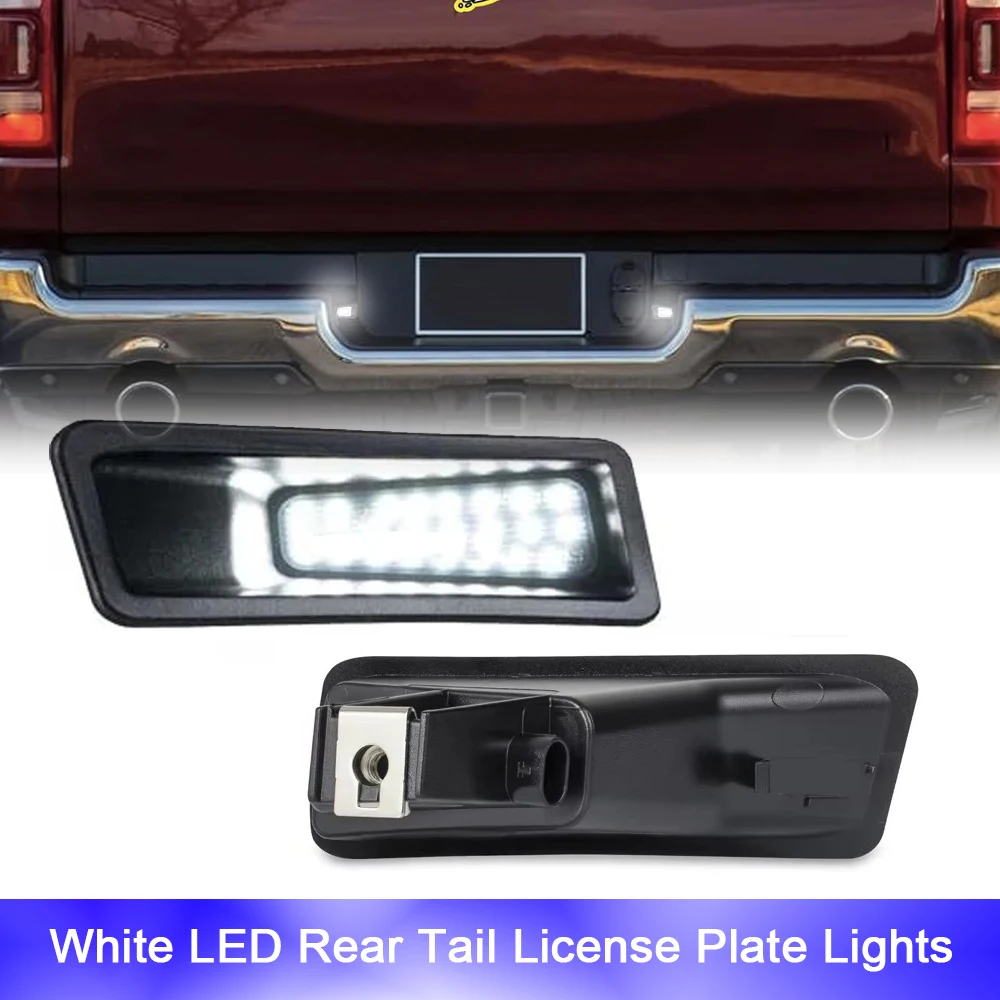 

18SMD LED Reverse Parking License Number Plate Lights For New Body Dodge Ram 1500 Model 2019-2023 Car Styling Backlights 6000K