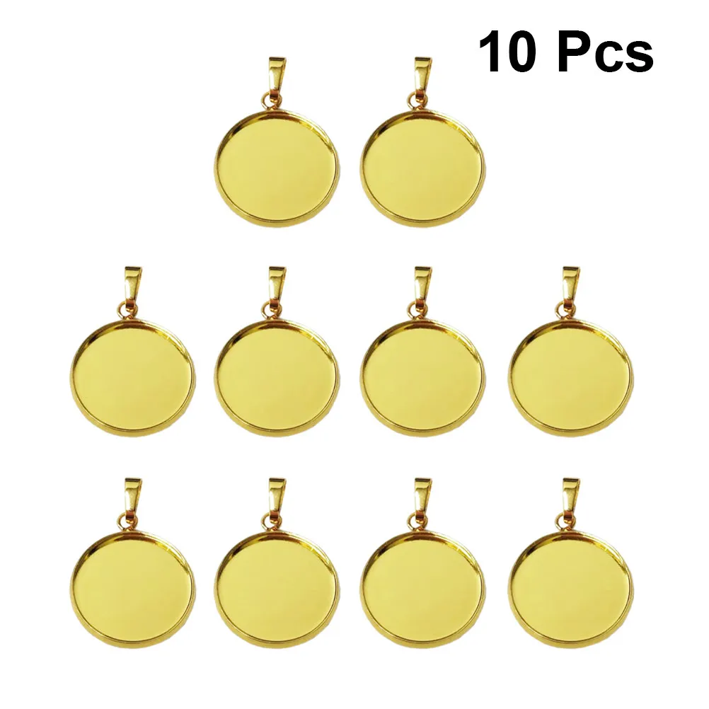 

20Pcs Stainless Steel Round Pendant Bases for DIY Jewelry Making Custom Cameo Charms Photo Pendants Craft Accessories 25Mm