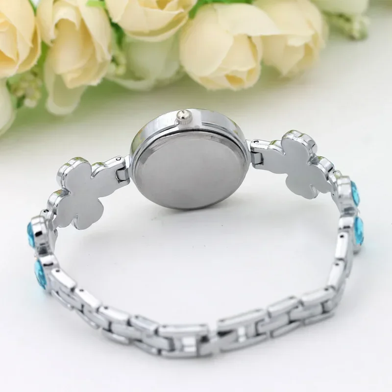 Relógio de quartzo feminino com mostrador trevo, simples, na moda, bracelete doce, casual, senhoras, moda