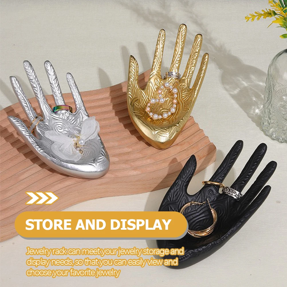 

Resin H Jewelry Display Craft Ring Holder Delicate Bracelet Premium Material Lightweight Tabletop ganizer For Rings Necklaces