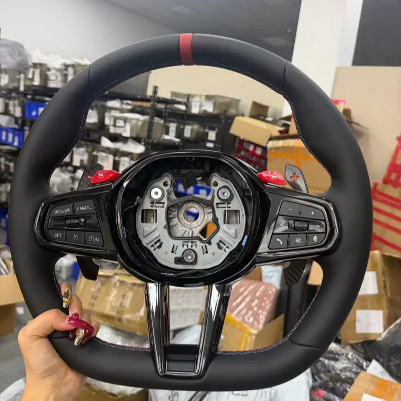Customized Leather Car Steering Wheel For BMW  G20 G05 G26 G30 G80 G82 G87 F90 G05 G06 G29 M240i M40i M135i I4 Steering Wheel