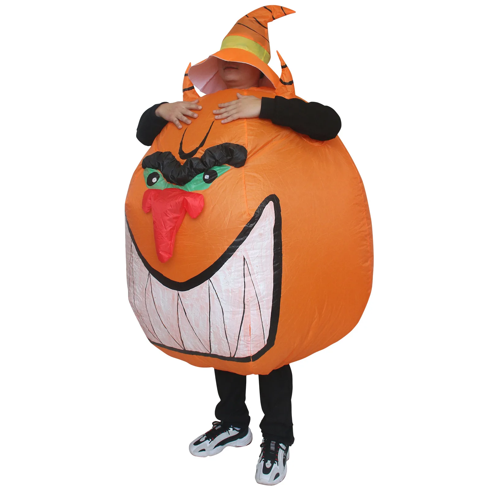 Adult The Original Inflatable pumpkin Costume for Halloween Cosplay Party Inflate Outfits Ghost faced pumpkin