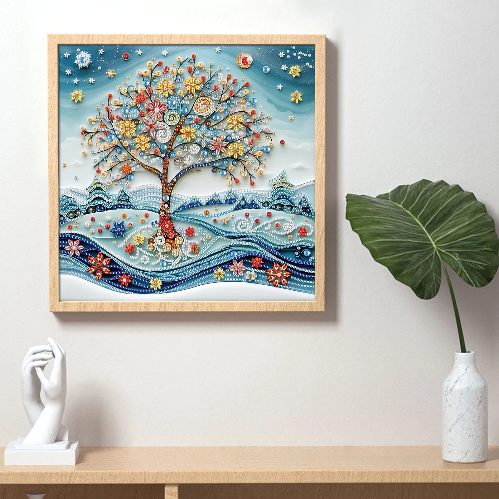 Diamond Painting Kits for Adults,Colorful Tree Special Shape Diamond for Beginner,Diamond Art Painting for Home Decoration Gift view 4