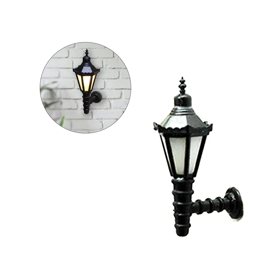 2 pièces 3V Led Miniature ABS applique modèle lumière pour modèles à l'échelle HO OO N Architecture bâtiment bricolage disposition de scène pour Diorama