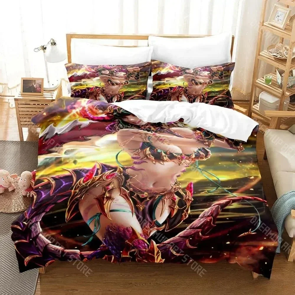 2026 3D Print Black Summoner Anime Fashion Bedding Set Single Twin Full Queen King Size Bed Set Adult Kid Bedroom Duvet Cover Se