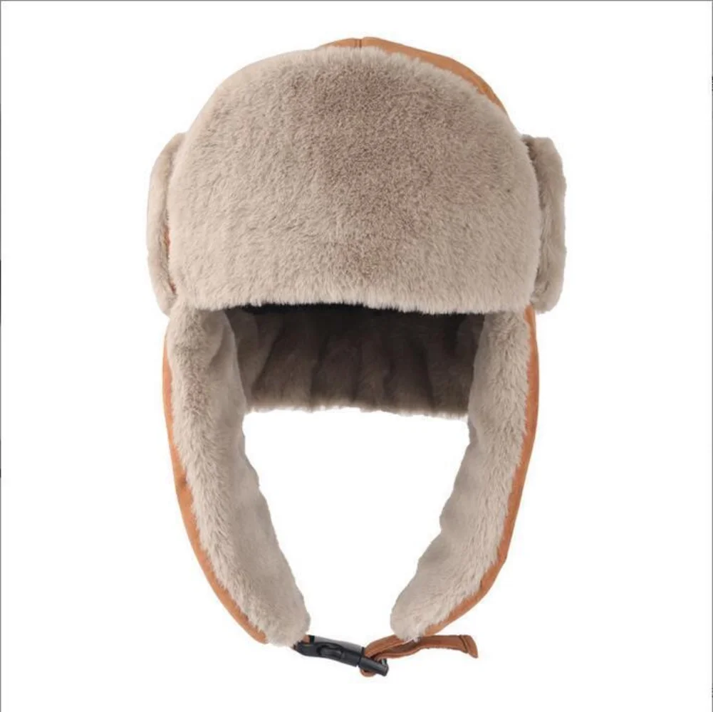 Fleece Hat Warm Ear Flaps Ski Cap Outdoor Sport Winter Thermal Hat for Men Women
