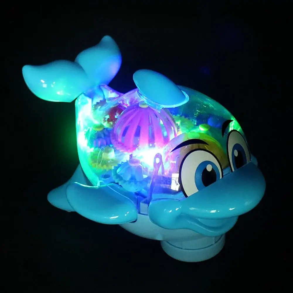 Illuminazione a LED Delfino Musica leggera Attrezzatura meccanica flessibile Movimento della creatura marina Simulazione educativa precoce Animale marino