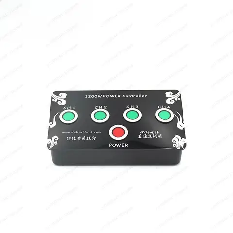KM-Single Trigger Pull Box Dj Stage Light Controller 4 Channels Mini Power Controller with Red Soloflash Button Effect Console