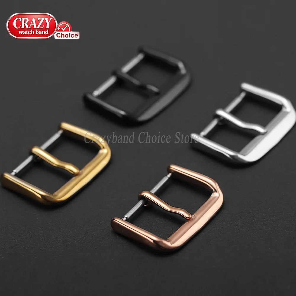 Stainless Steel Watch Buckle Pin Clasp Button for Leather Nylon WatchBand 10mm 12mm 14mm 16mm 18mm 20mm 22mm Watches Accessories