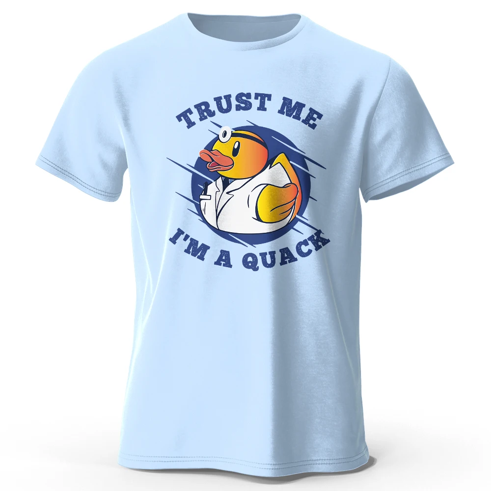 Männer die Ente Cartoon gedruckt T-Shirt Baumwolle klassische lustige Tier Cartoon T-Shirts für Männer Frauen Freizeit hemd Tops tragen
