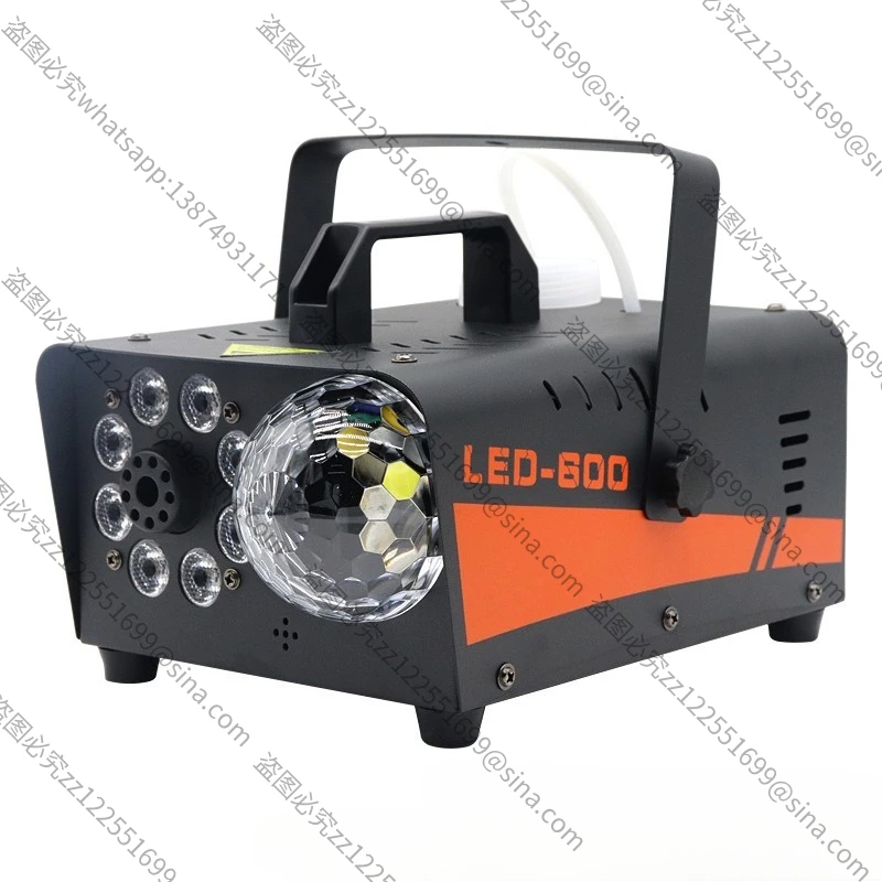 تنطبق على آلة دخان الكرة السحرية الجديدة ذات 8 ألوان متغيرة 600 وات، مولد دخان الهالوين، رذاذ صانع الضباب