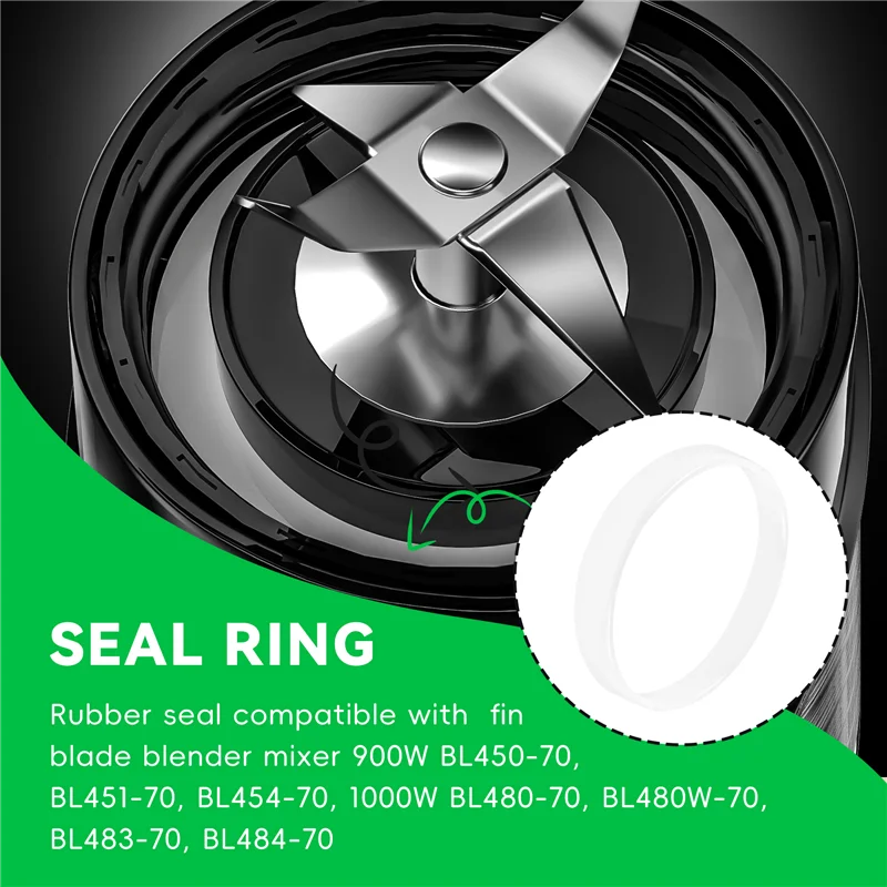 ABKR-3PCS Уплотнение Резиновое уплотнение Запасное уплотнение Запасная часть, совместимая с миксером-блендером Nutri Ninja 6/7 Fins (Ø 10 см)