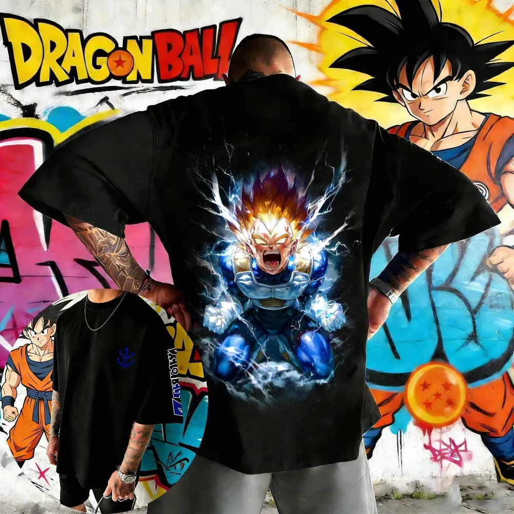 

Oversized Cosplay Costumes Dragon Ball Vegeta 2026 Summer New Product Harajuku Anime Printed Y2K Hip Hop Casual Unisex T-shirt