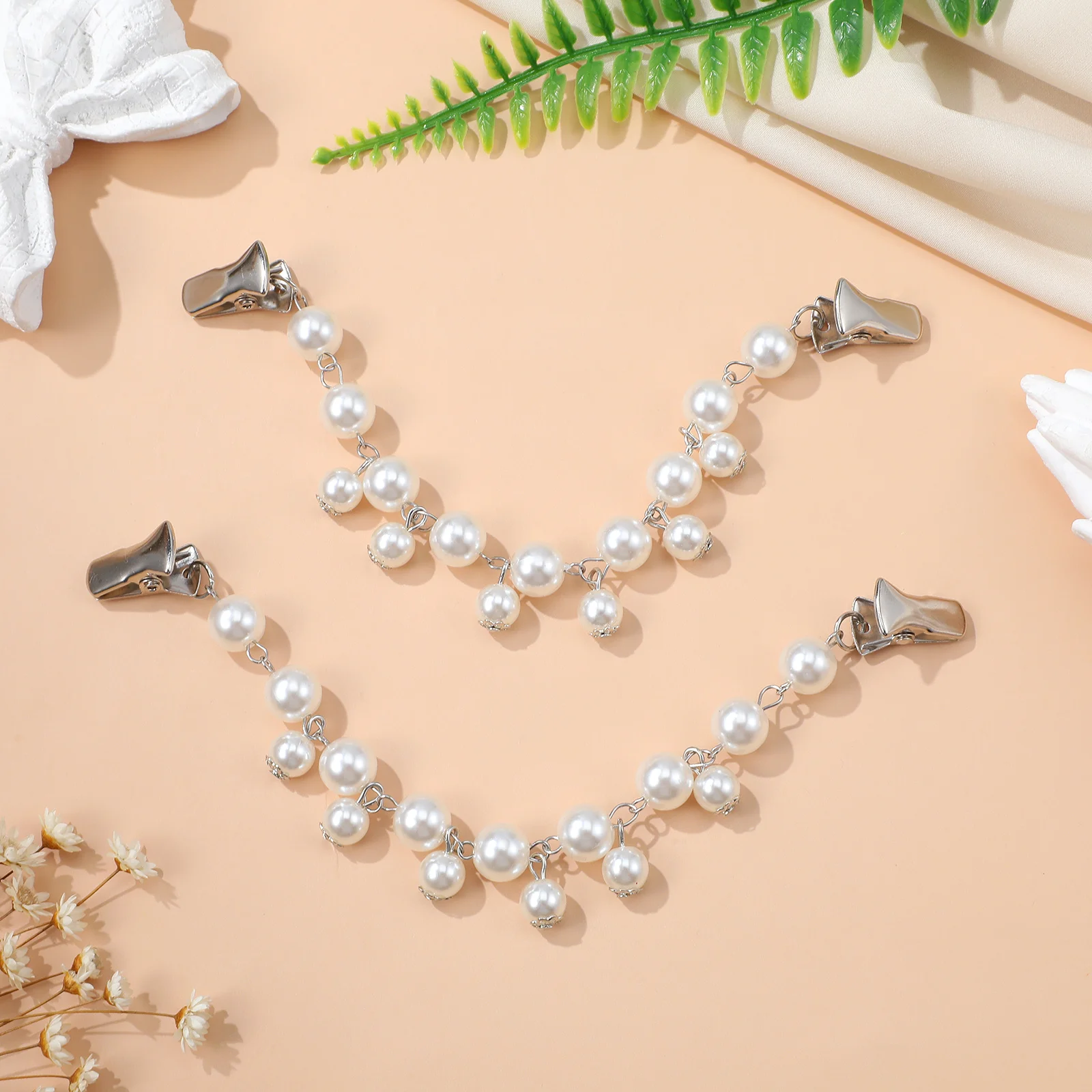 2 قطعة سلاسل سترة أنيقة مقاطع سترة خمر للنساء الراتنج شال أبازيم شيك إكسسوارات عقد سلاسل سترة أنيقة #3