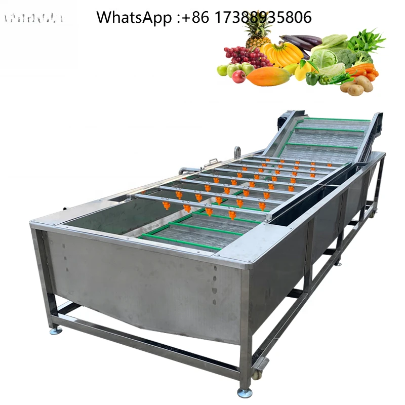 DZJX Industrial Wash Mango Potato Processing Line Fruit Washer and Vegetable Cleaning Machine Seafood Air Bubble Washing Machine
