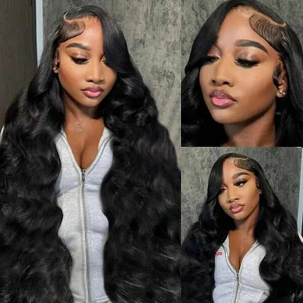 250% Densità 42 Pollici 13x4 Parrucche Anteriori Del Merletto Dei Capelli Umani Dei Capelli Umani Pre Pizzicati Parrucca di Colore Naturale 100% Capelli Umani Vergini Anteriore Del Merletto W