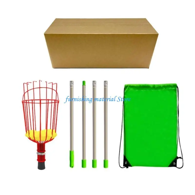 

Y5GD Lightweight Aluminum Extendable Rod Fruit Pickers Harvesting Tool For Garden Use