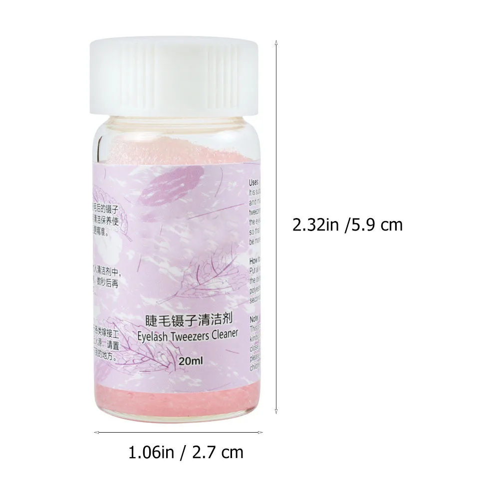 2 個 20 ミリリットルまつげエクステンションピンセット接着剤リムーバー再利用可能で実用的なクリーン接着剤まつげエクステンションピンセットクリーナー