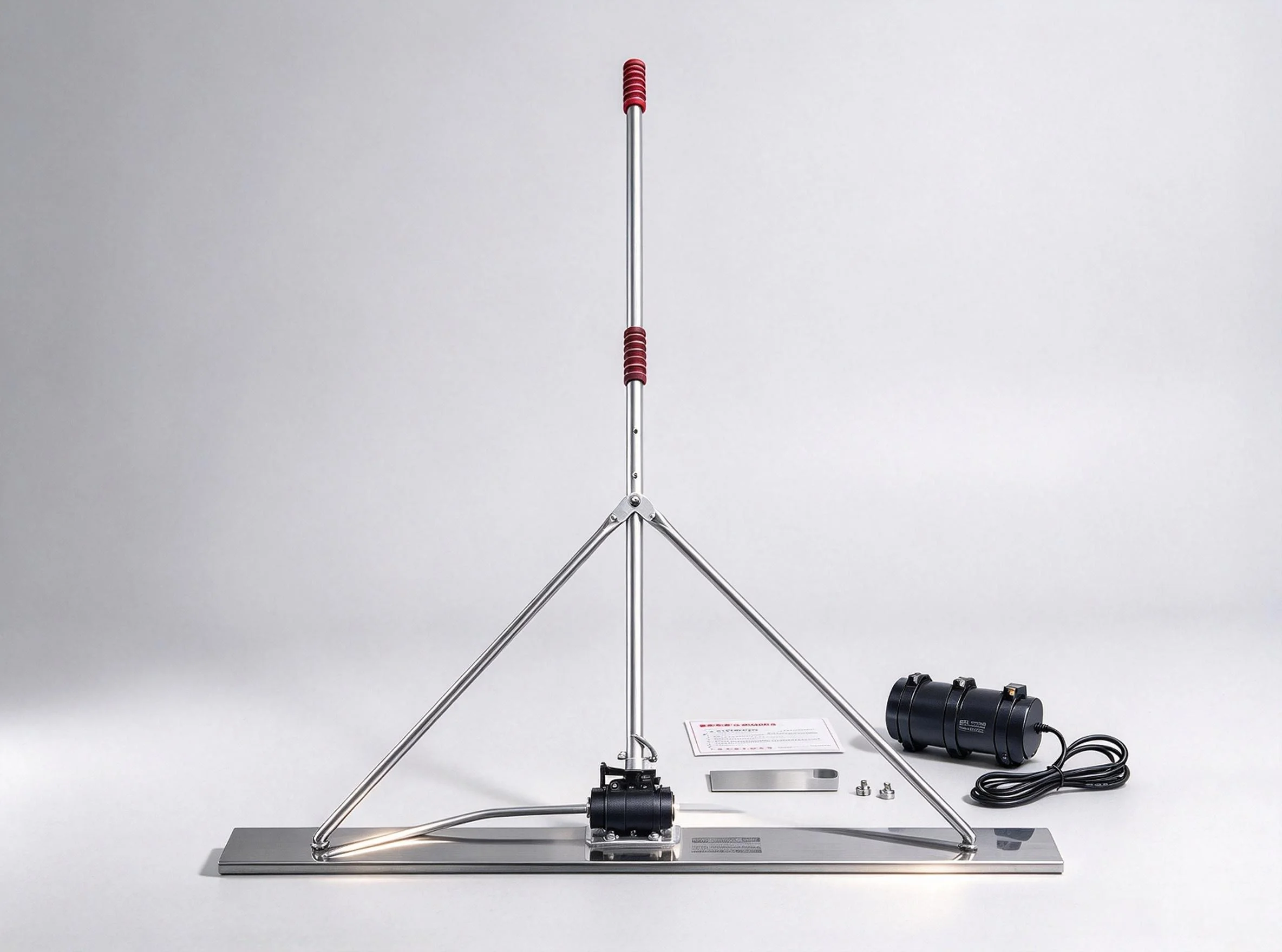220V Lightweight Electric Vibrating Screed Ruler, Cement Mortar Floor & Pavement Leveling Construction Tool