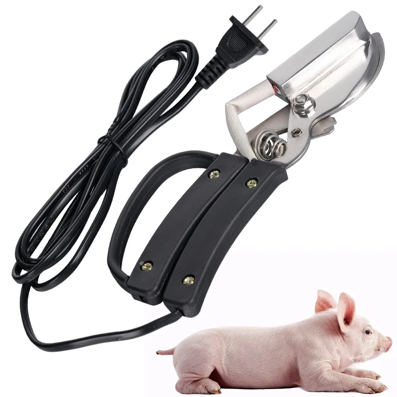 

220V Piglet Electric Heating Broken Tail Pliers Pigtail Tweezers Hemostatic Clamp To Pig Scissors Broken Tail Pliers Clip