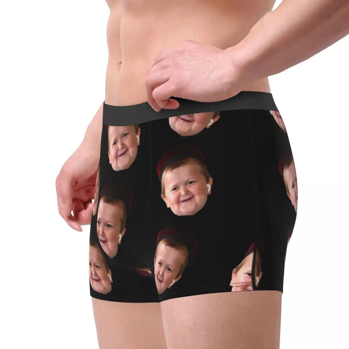 Men Hasbulla Magomedov Pattern Little Khabib Boxer Shorts Panties Soft Underwear Male Humor Plus Size Underpants