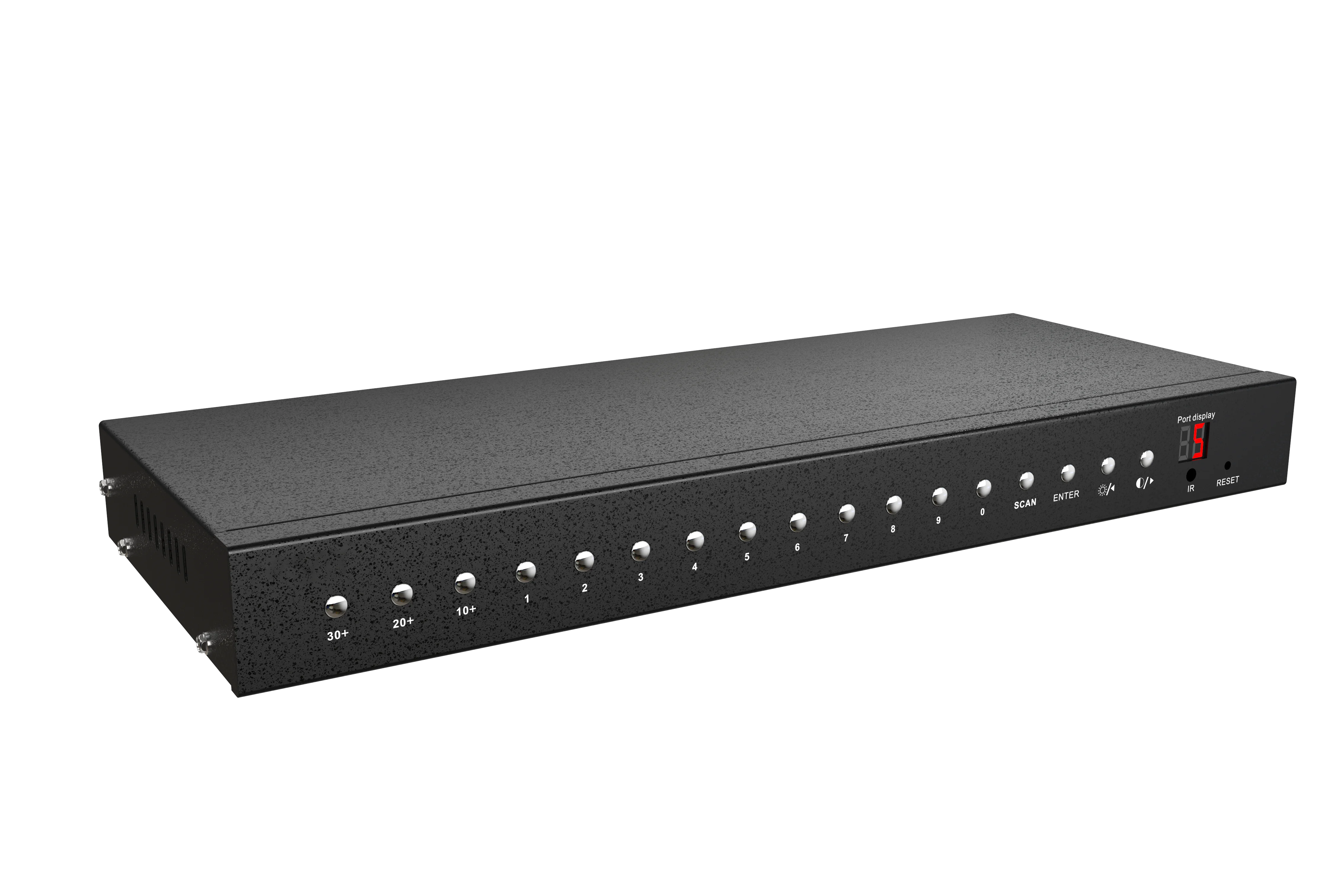 32 Port KVM Switch Over Ethernet + VGA to RJ45 Adapters,  1U Rack Extender KVM Switch Console by Cat5e 6 7 LAN Port