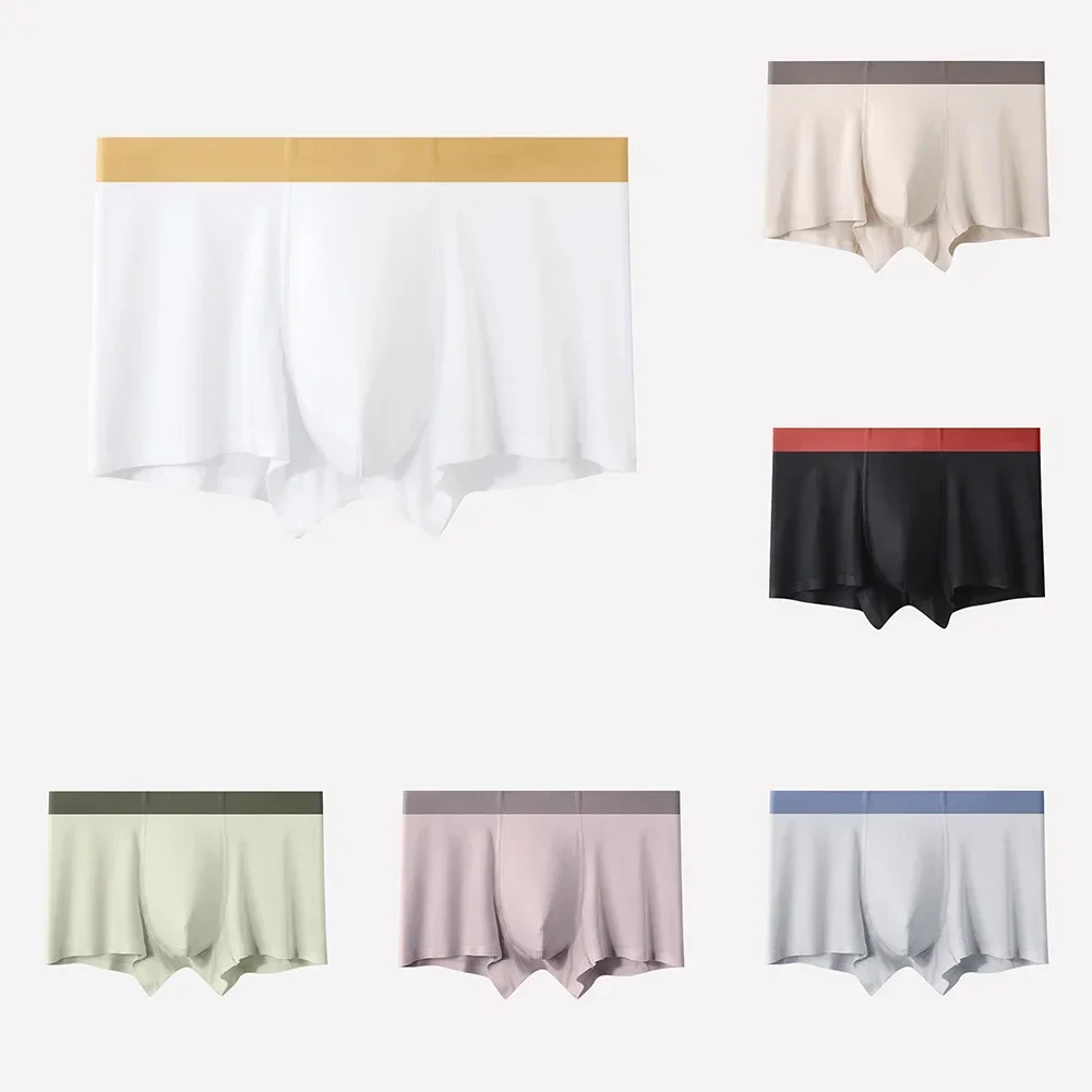 Boxer Sexy en Modal pour Homme, Sous-Vêtement Sans Couture, Ultra-Doux, Confortable, Lingerie Solide