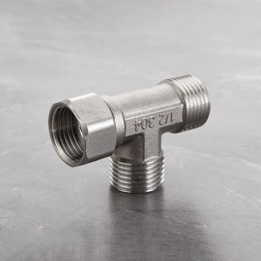 1Pcs G1/2 T Adapter 4 Points 3 Ways Valve For Diverter Bath Toilet/Bidet Sprayer Shower Head Tee Adapter Bathroom Accessories