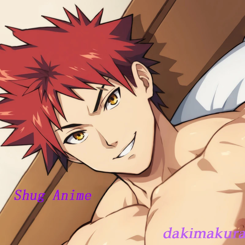 Dakimakura Anime Yukihira Souma futa Double-sided Print Life-size Body Pillow Cover Bedding Gifts