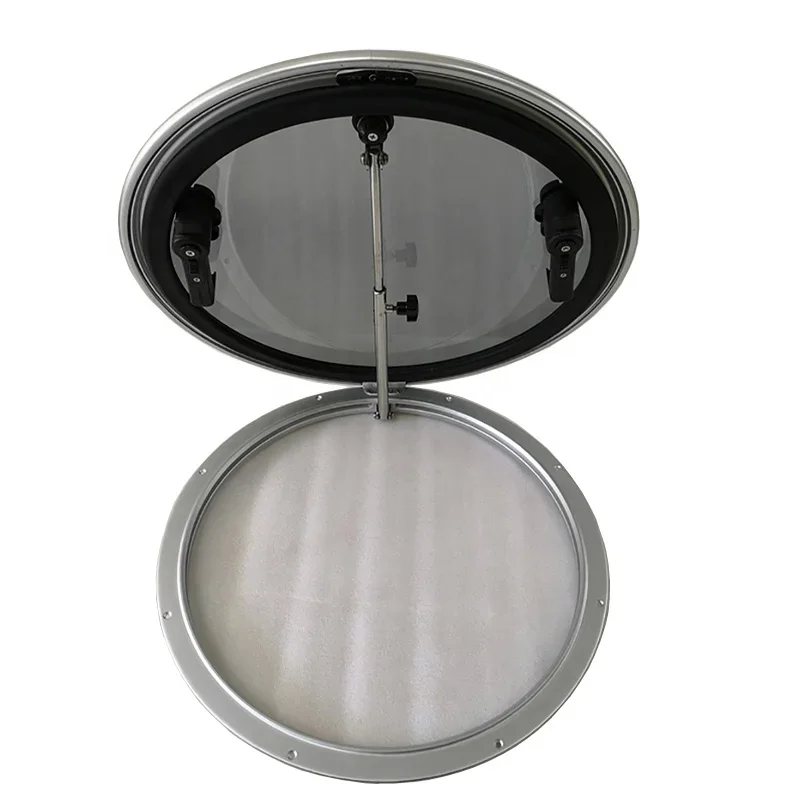 

Round Marine Boats Yacht RV Deck Skylight Porthole Aluminum Alloy Round Deck Hatch