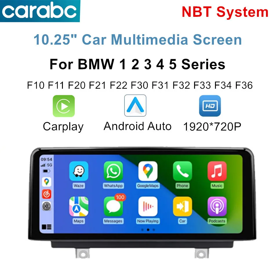 Wireless Carplay Android Auto Car Multimedia Video GPS Navigation Touch Screen For BMW 1 2 3 4 5 F10 F11 F20 F21 F22 F30 F31 NBT